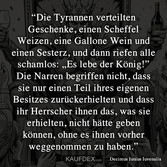 “Die Tyrannen verteilten Geschenke…