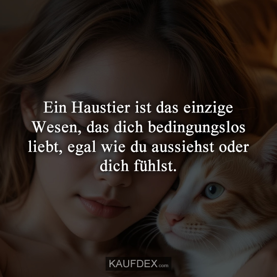 Ein Haustier ist das einzige Wesen…