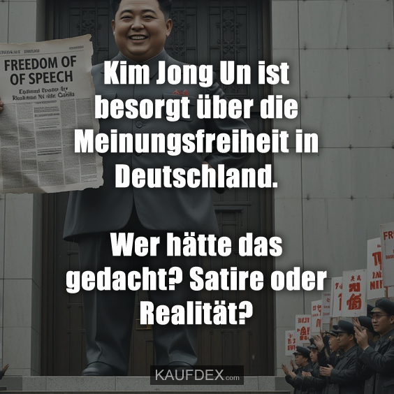 Kim Jong Un ist besorgt über die Meinungsfreiheit…