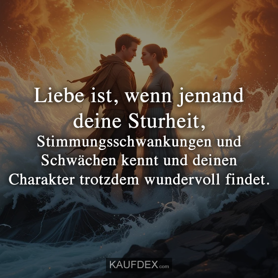 Liebe ist, wenn jemand deine Sturheit…