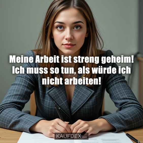 Meine Arbeit ist streng geheim!