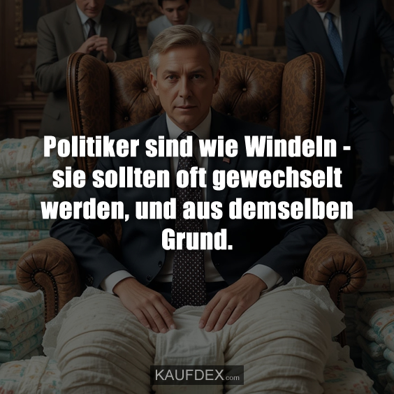 Politiker sind wie Windeln – sie sollten oft gewechselt…