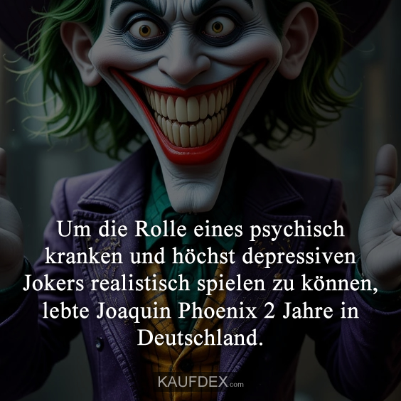 Um die Rolle eines psychisch kranken und höchst depressiven…