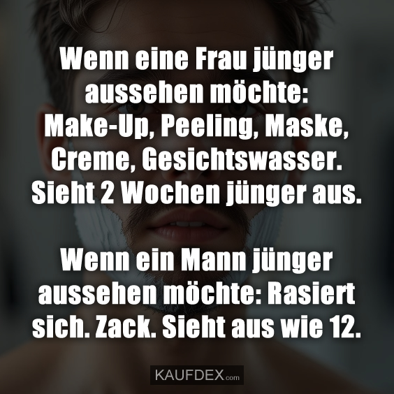 Wenn eine Frau jünger aussehen möchte: