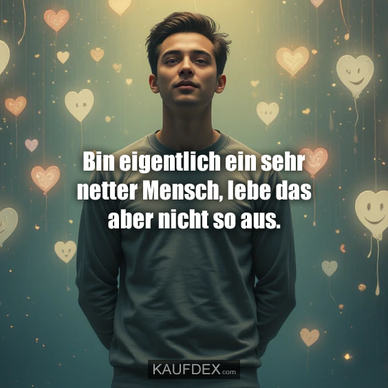 Bin eigentlich ein sehr netter Mensch…