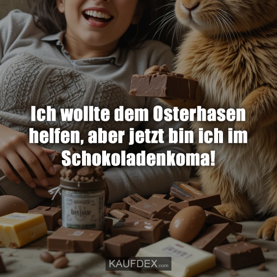 Ich wollte dem Osterhasen helfen…